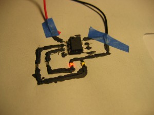 The circuit is being power by 4.5V.