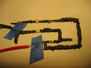 My first paper and glue circuit.