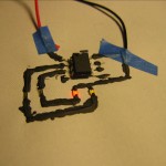 The circuit is being power by 4.5V.